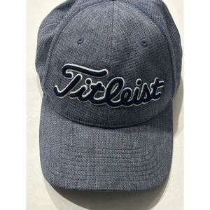 Titleist Hat‎ Cap Embroidered Mesh Blue Vented Golf Adjustable Back EUC